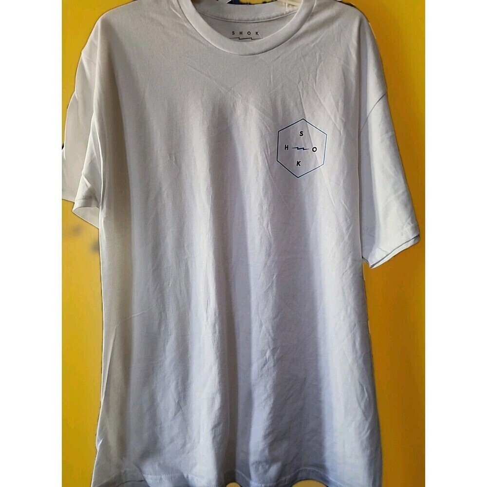 Vintage Shok T-shirt Large Rare White Streetwear Grunge Excellent New Limited - Picture 2 of 5